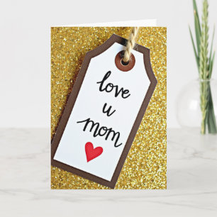 Love You Mom Gift Tag Card