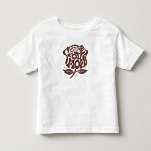 Love You Mom Rose Typography Toddler T-Shirt
