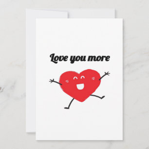 Love You More Balanced Visual Style  Holiday Card