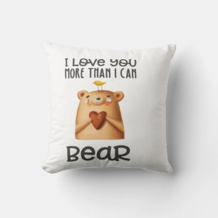 Love You More Bear Cushion
