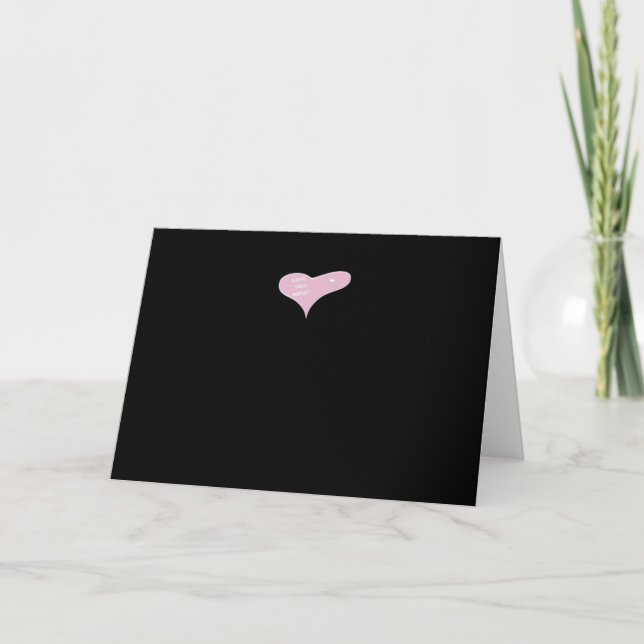 Love You More Blue Modern Look  Card (Front)