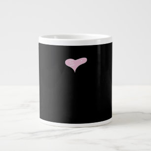 Love You More Blue Modern Look  Large Coffee Mug