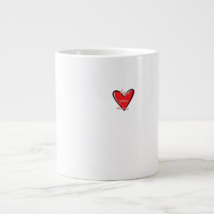 Love You More Creative Minimal Style  Large Coffee Mug