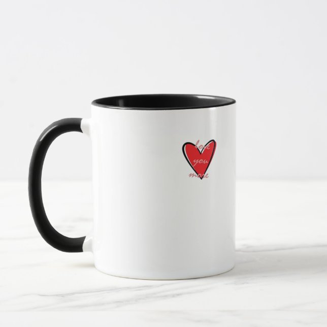 Love You More Creative Minimal Style  Mug (Left)