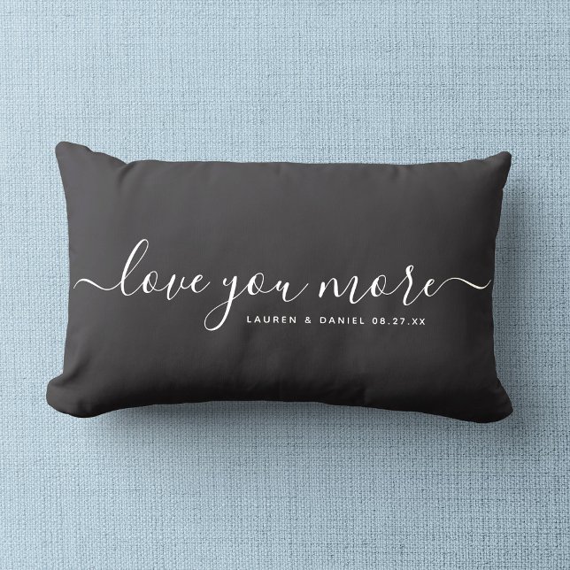 Love you More Custom Name Valentine's Day Newlywed Lumbar Cushion (Creator Uploaded)