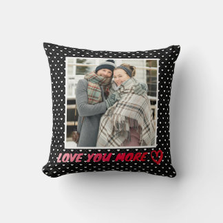 "Love You More" Custom Photo and Love Poem Cushion