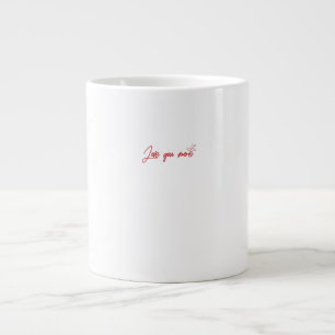 Love You More Elegant Word Art Refined Aesthetic  Large Coffee Mug