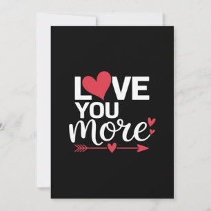 Love You More His And Her Valentines Style  Holiday Card