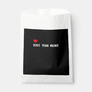 Love You More Minimalist Love Quote  Favour Bag