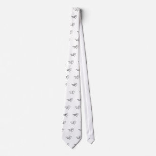 love you more modern black white grey heart tie