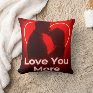 Love you more pillow valantine designs