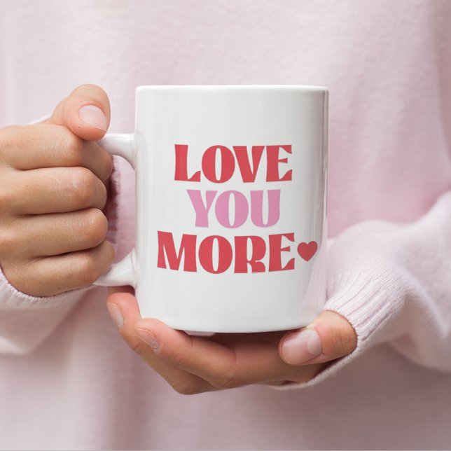 Love You More Retro Valentine= Coffee Mug (Creator Uploaded)