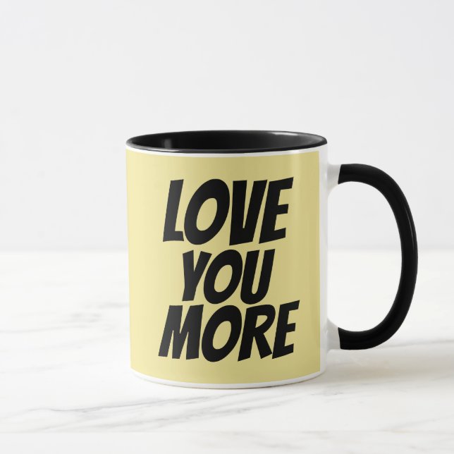 LOVE YOU MORE, Romantic Coffee Cups (Right)