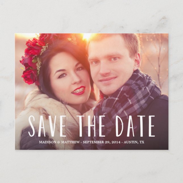 Love You More | Save the Date Postcard (Front)