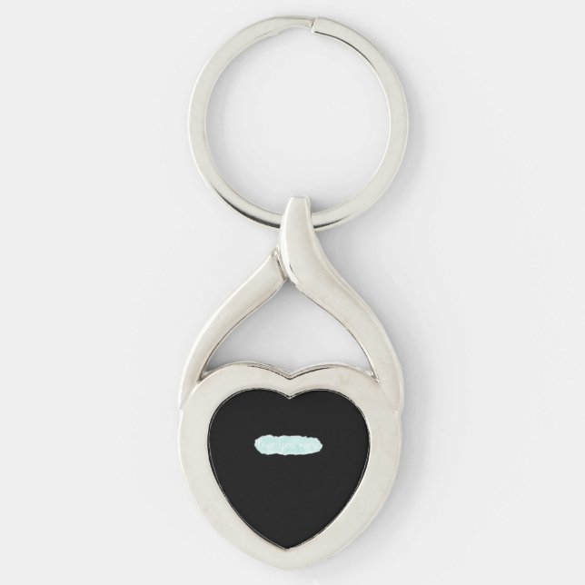 Love You More Teal Modern Aesthetic  Key Ring (Front)