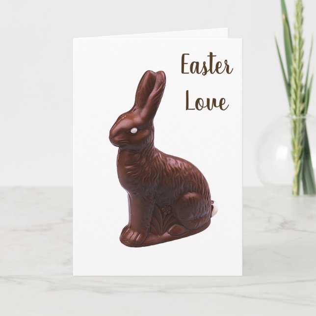 **LOVE  YOU MORE THAN CHOCOLATE** EASTER LOVE HOLIDAY CARD (Front)