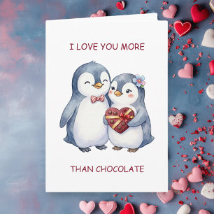 Love You More Than Chocolate   Valentine's Day Card
