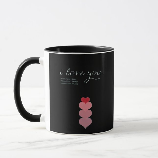 Love You More Than Heartfelt Style  Mug (Left)