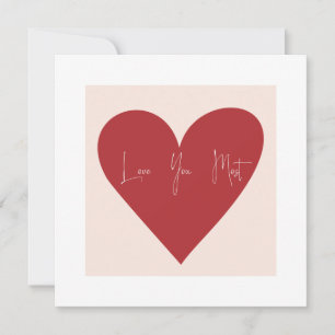 Love you most card