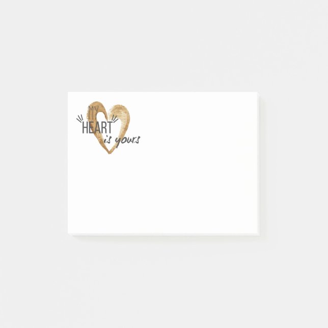 Love You Motivational Quote Black White Typography Post-it Notes (Front)
