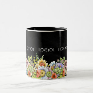 Love you mug - Floral
