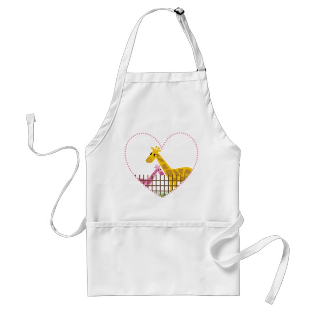 Love You Mum Aprons-Two Giraffes Standard Apron (Front)