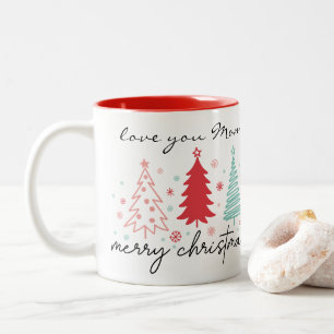 Love you Mum Christmas Tree Snowflake Mug