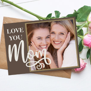 Love You Mum Custom Photo and Text Holiday Card