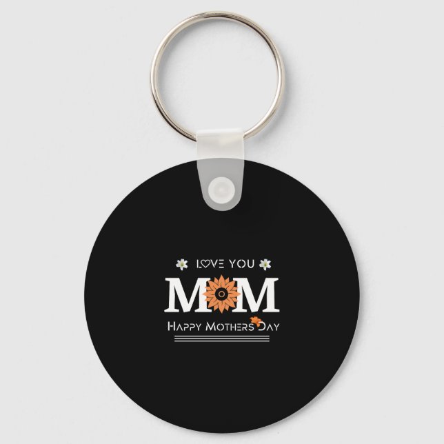 Love You Mum Design    Key Ring (Front)