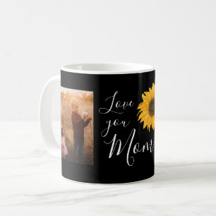 Love You Mum Family Photos Sunflower Coffee Mug