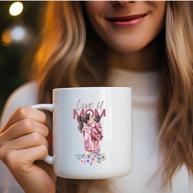 Love you Mum Gradient Pink Coffee Mug (Creator Uploaded)