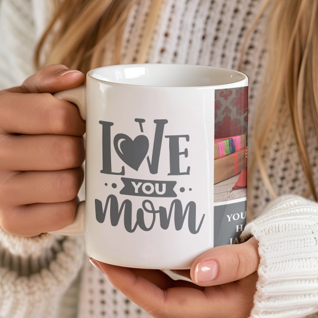 Love You Mum Grey Mother's Day Gift Coffee Mug (Creator Uploaded)
