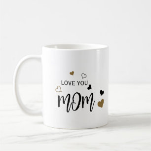 love you mum heart design coffee mug