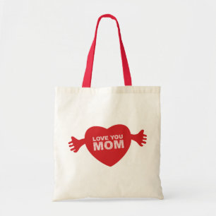 Love you Mum Heart Tote Bag