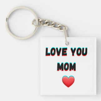 Love You Mum – Heartfelt Handwritten Typography Key Ring