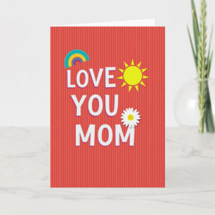 Love You Mum Illustration Card