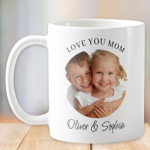 Love You Mum Modern Photo  Coffee Mug