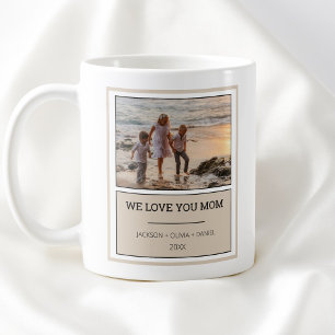 Love You Mum Modern Photo Personalised Mothers Day Coffee Mug