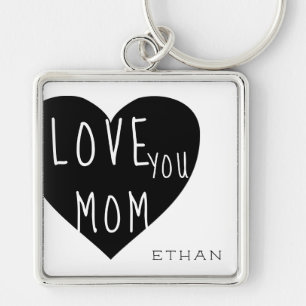 Love You Mum ⎢Monogram Button Keychain