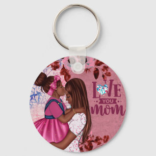 Love You Mum Mother and Child Mother's Day Key Ring