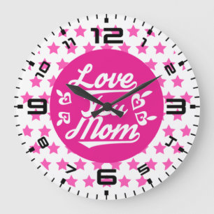 Love You Mum Mother's Day-11096 Large Clock