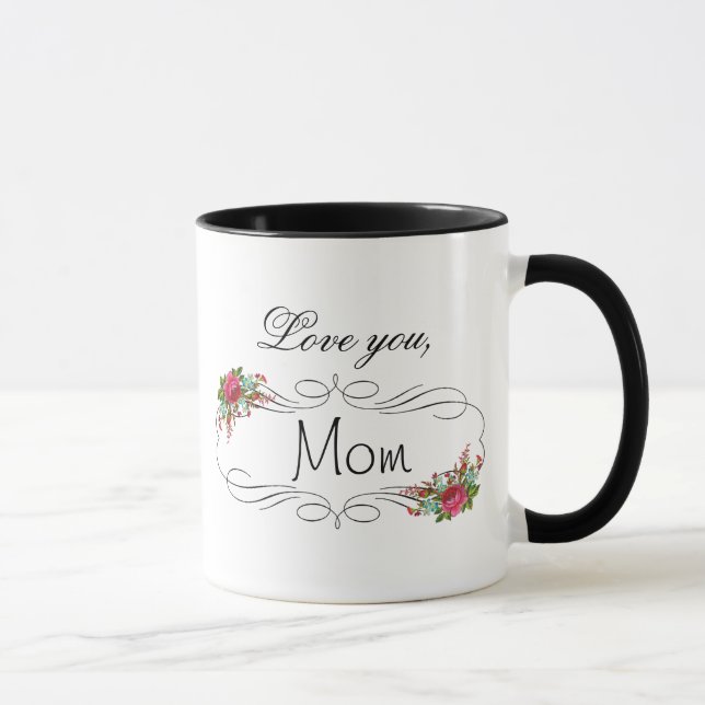 Love You Mum, Mothers Day Coffee Mug (Right)