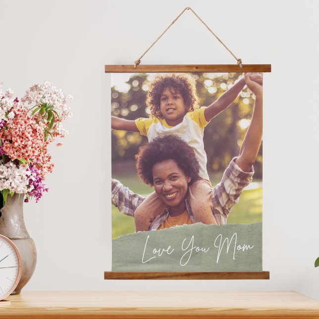 Love You Mum Mother's Day Custom Photo Hanging Tapestry (Creator Uploaded)