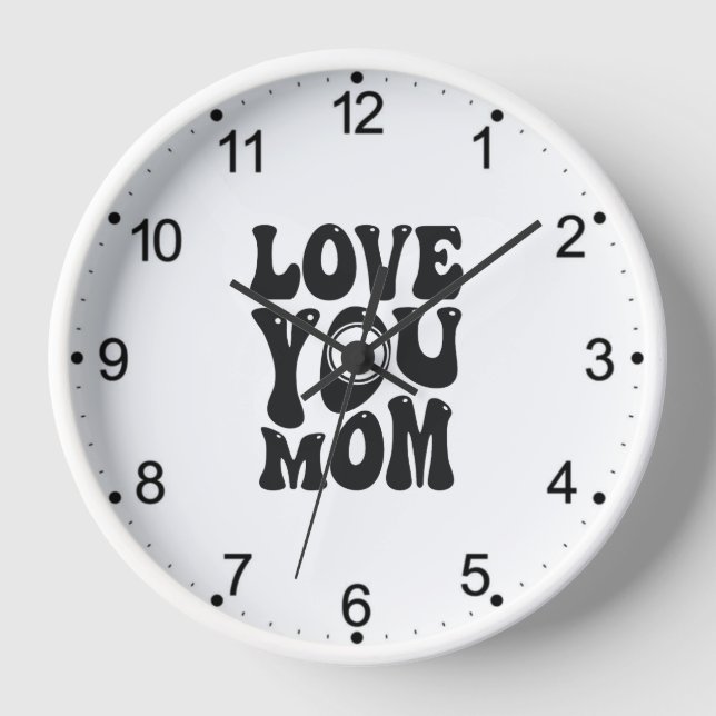Love You Mum Mother's Day Design-51727 Clock (Front)