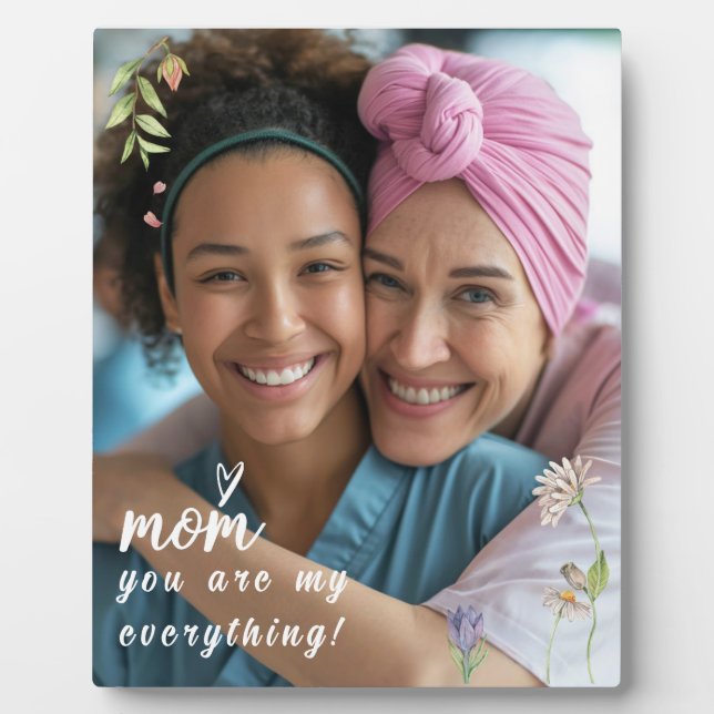 Love you mum Mother's Day Photo Plaque (Front)