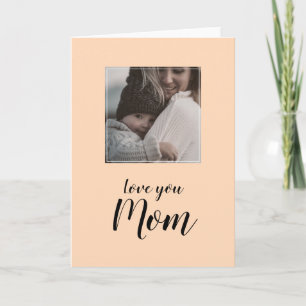 "Love you Mum" personalised photo greeting Card