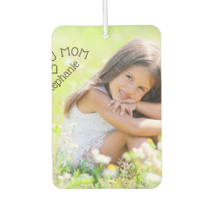 Love You Mum Personalised Photo Heart Shape Car Air Freshener