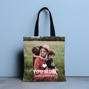 Love You Mum Personalised Photo Mother's Day Gift Tote Bag