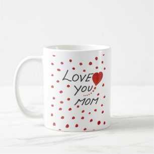 love you mum polka dot mother's day coffee mug