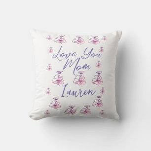 love you mum purple mauve florals mauve name simpl cushion